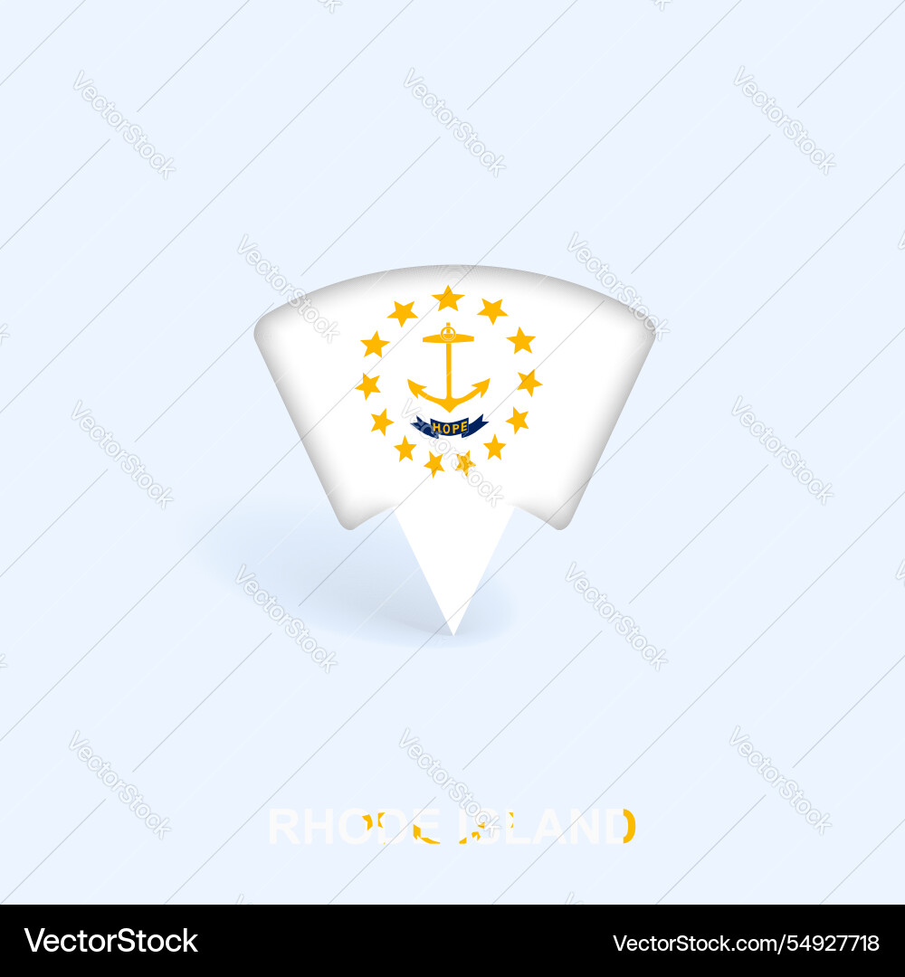 Rhode Insel Fahnenplaner Design mit Schatten Rhode Insel Fahnenplaner Design mit Schatten vektorbild