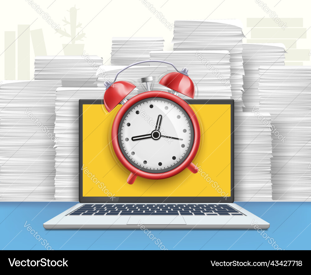 Ringing alarm clock Royalty Free Vector Image - VectorStock