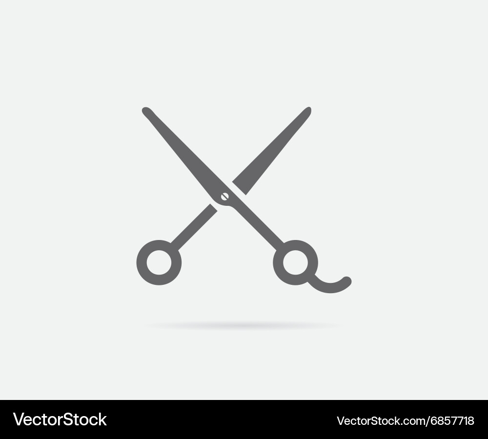 Scherenelement oder Icon für Druck bereit Vektorbild