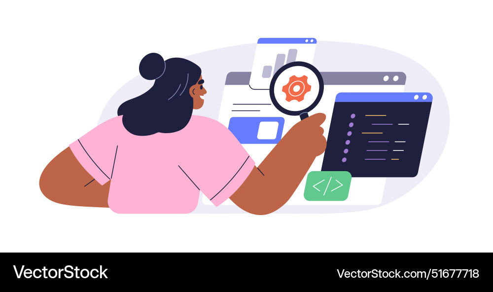 Software engineering and development concept vector image