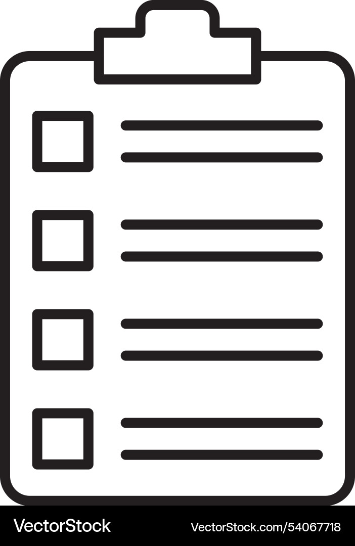 Tasks line icon design Vector Image