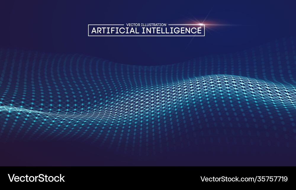 Artificial Intelligence Data Network vector image