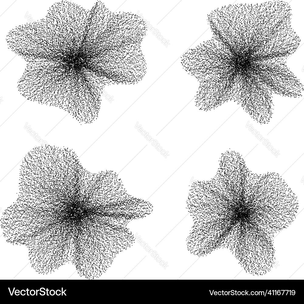Black dots in random forms Black dots in random forms vector image