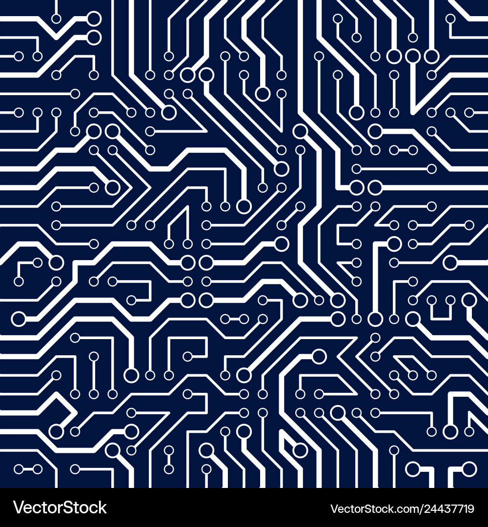 Circuit board seamless pattern background Vector Image
