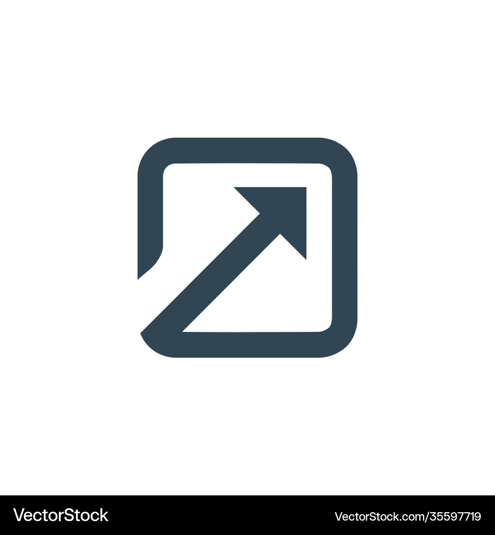 External Link Icon - Open in New Window vector image