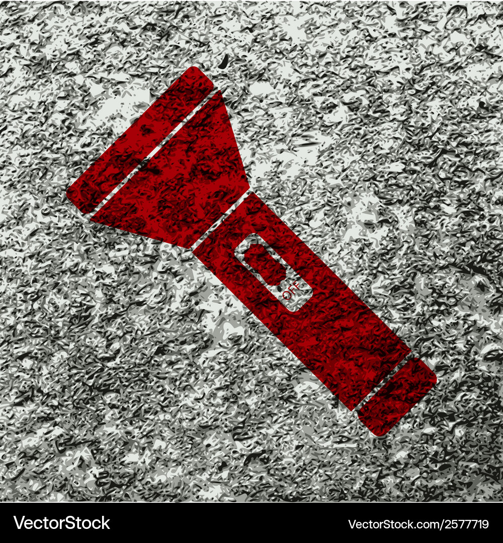 Flashlight flat modern web button and space Vector Image