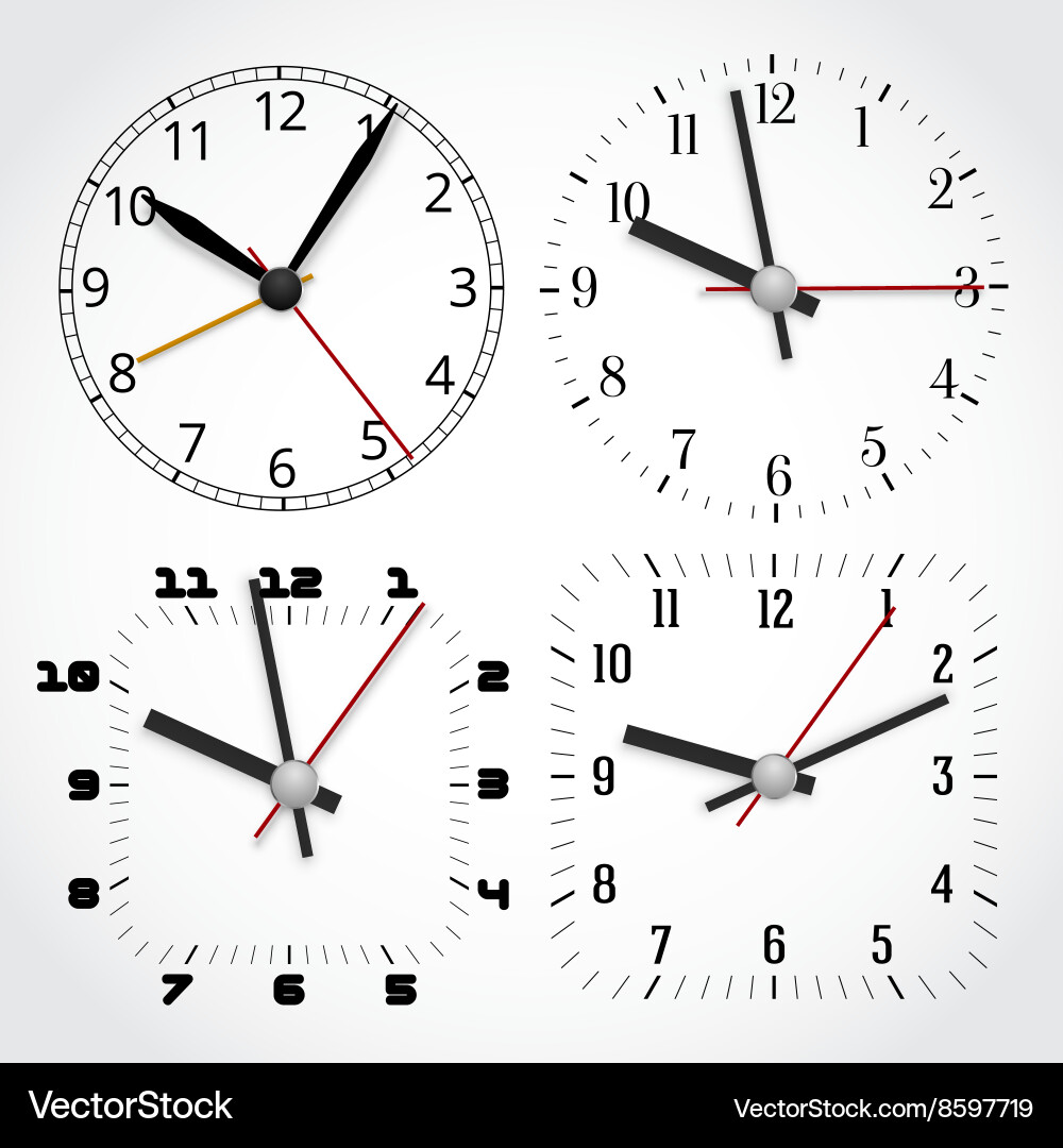 Minimal Clock Face vector image