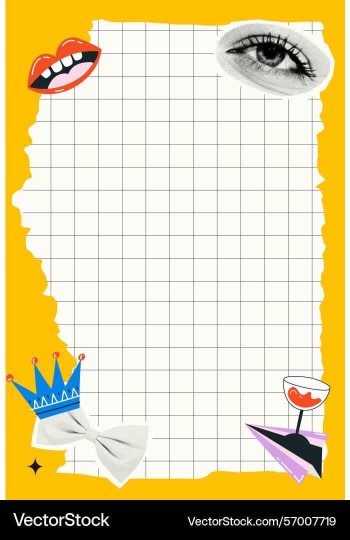 To do list template with halftone collages To do list template with halftone collages Vector Image