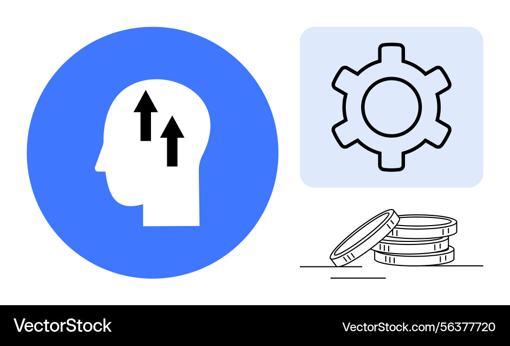 Conceptual visualization of growth optimization Conceptual visualization of growth optimization vector image