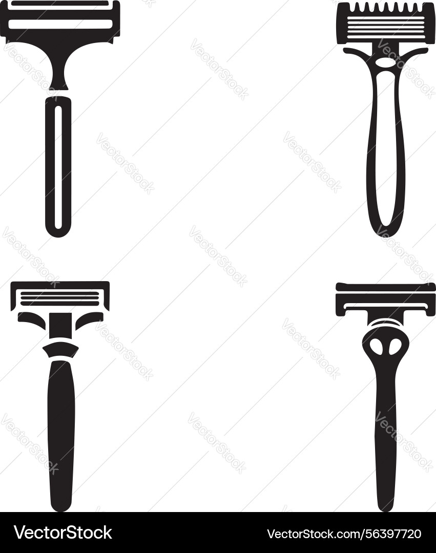 Different razor types Vector Image