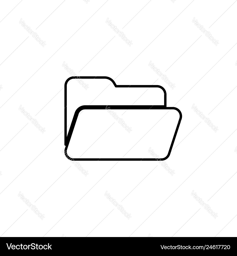 File or folder line icon Royalty Free Vector Image