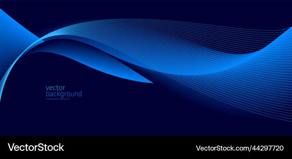 Flowing dark blue curve shape with soft gradient Flowing dark blue curve shape with soft gradient vector image