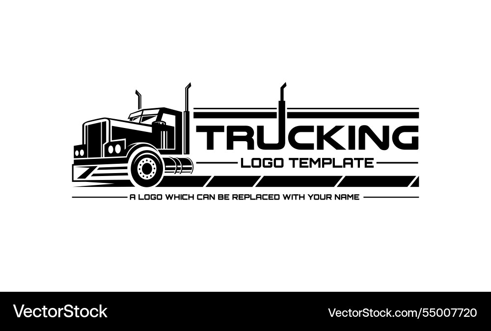 Modern Trucking Logo Template Vector Image