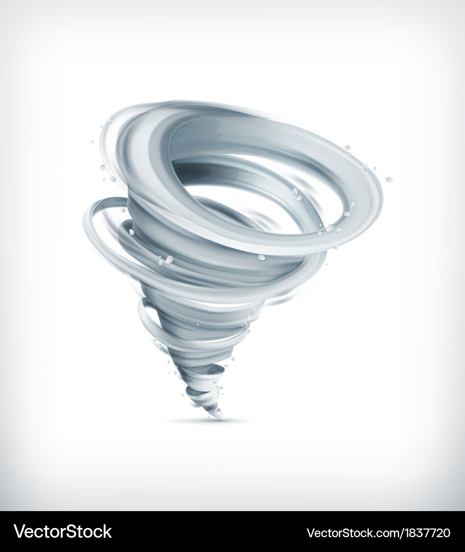 Powerful Tornado Icon Royalty Free Vector Image