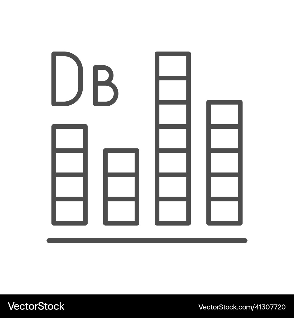 Sound graph line outline icon Sound graph line outline icon vector image
