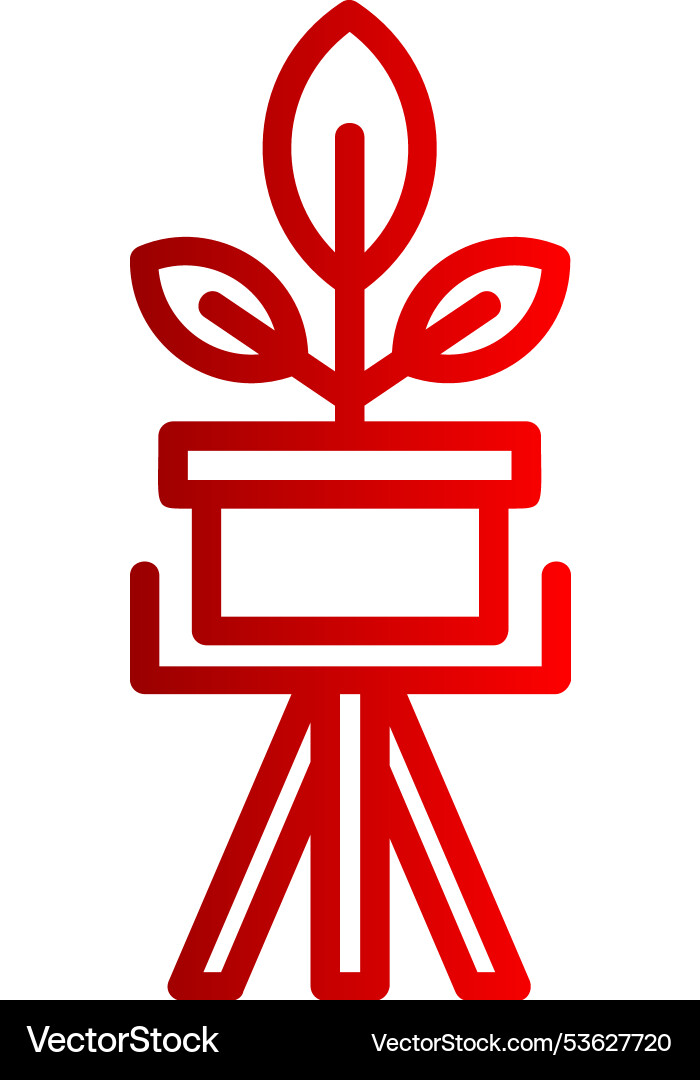 Stand line gradient icon Vector Image