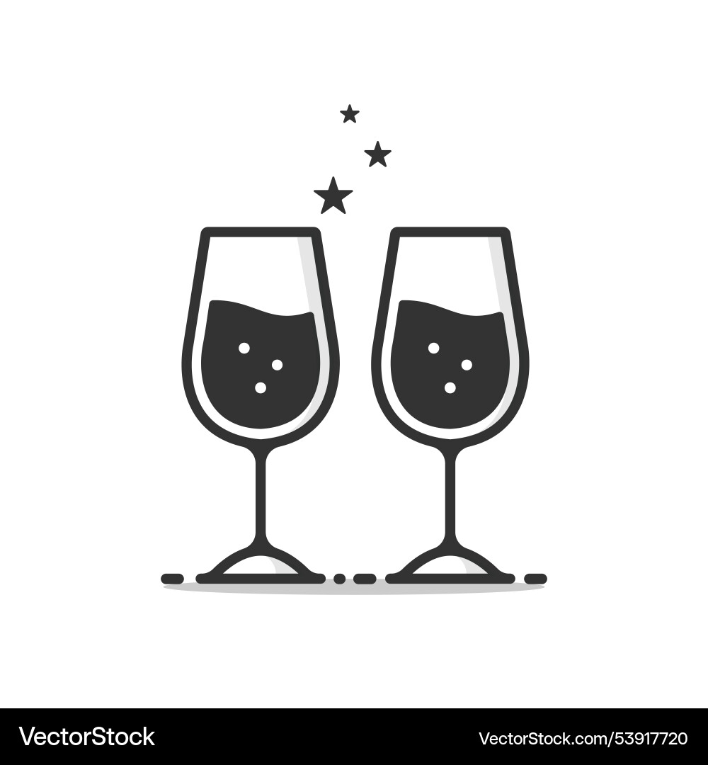 Wine glass icon isolated Wine glass icon isolated vector image