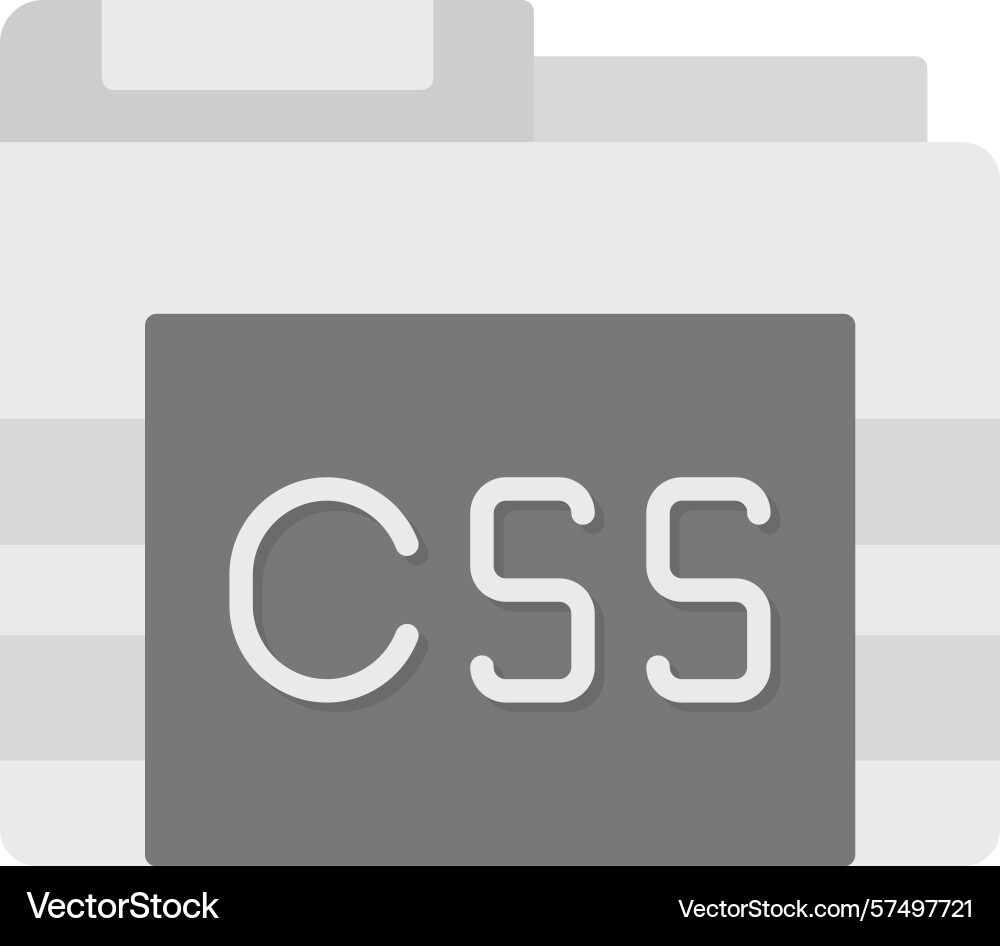 Css folder icon vector image
