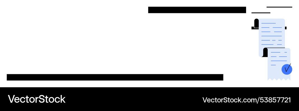 Document verification concept with checkmark Document verification concept with checkmark vector image