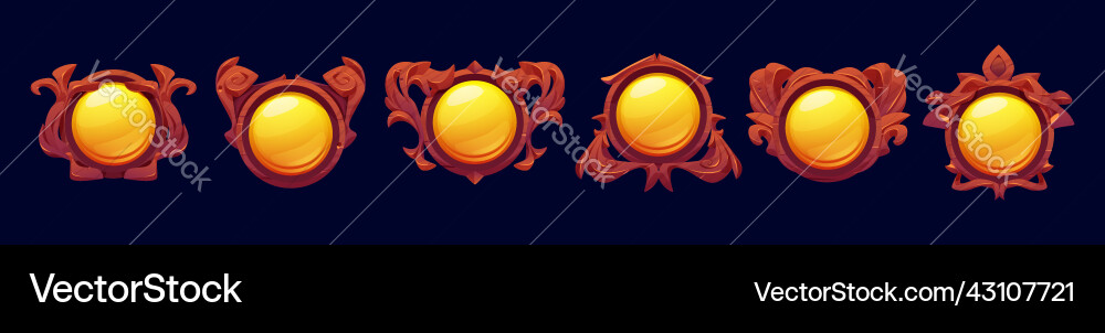 Spielebene oder Avatar Frames ui icons set Spielebene oder Avatar Frames ui icons set vektorbild