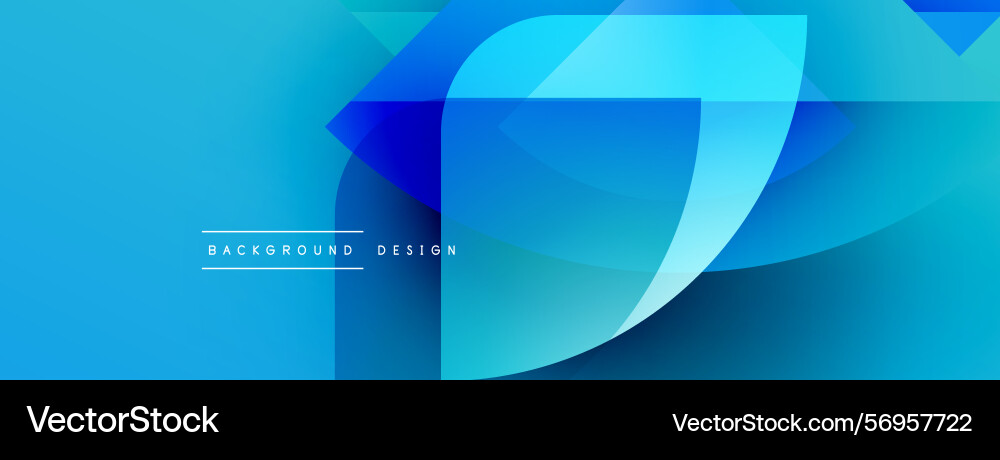 Abstract blue gradients create dynamic flowing Vector Image