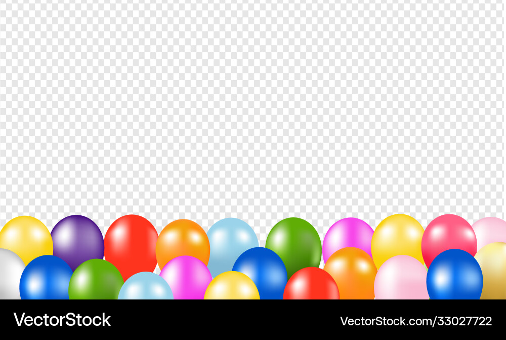 Bunte Ballons Border Vektorbild
