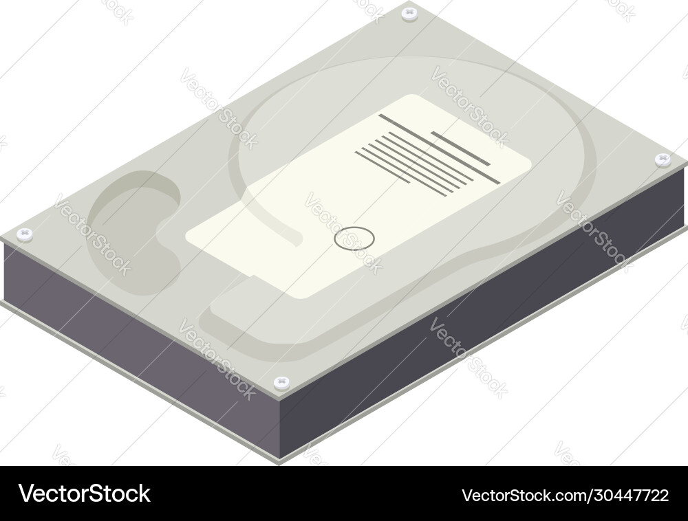 Hard disk icon isometric style Hard disk icon isometric style vector image