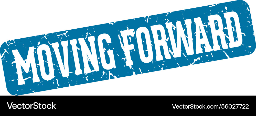 Moving forward rectangular sign Vector Image