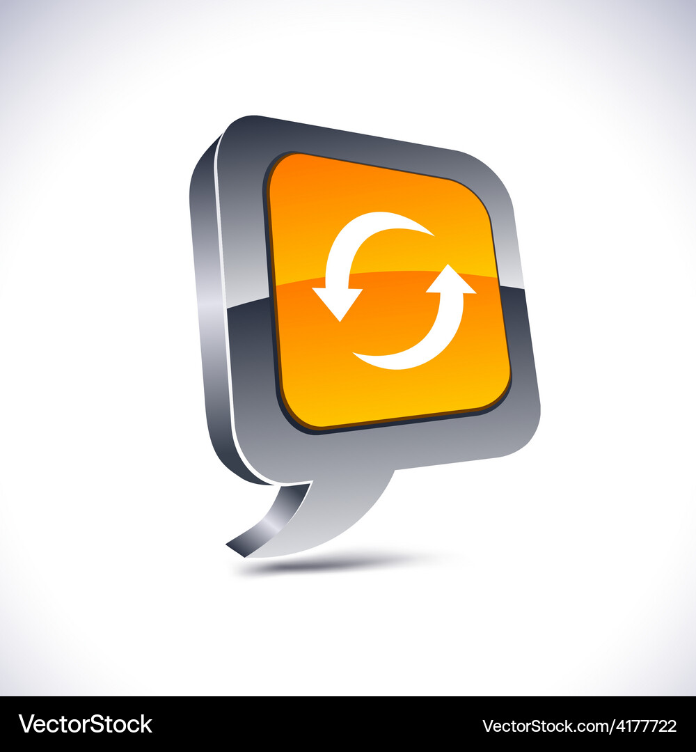 Refresh 3d balloon button Vector Image