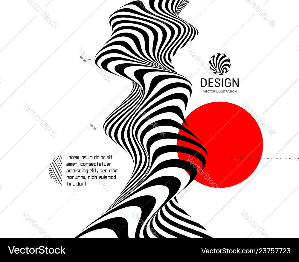 Abstract Optical Swirl Pattern vector image
