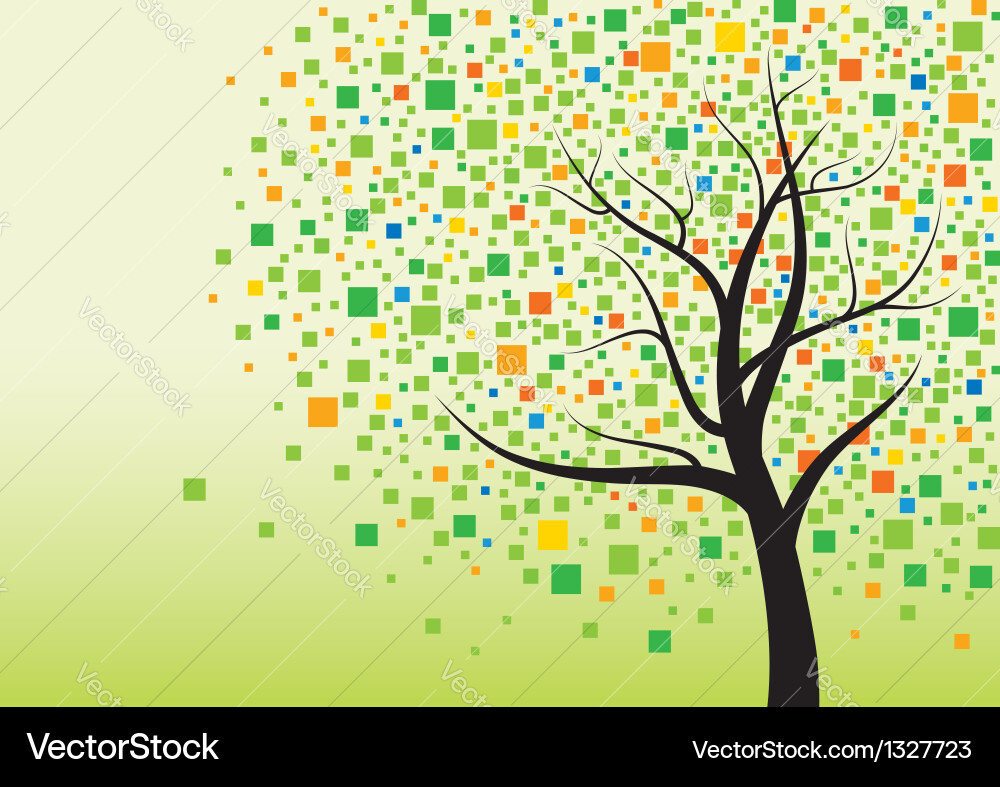 Abstract Tree Pattern vector image