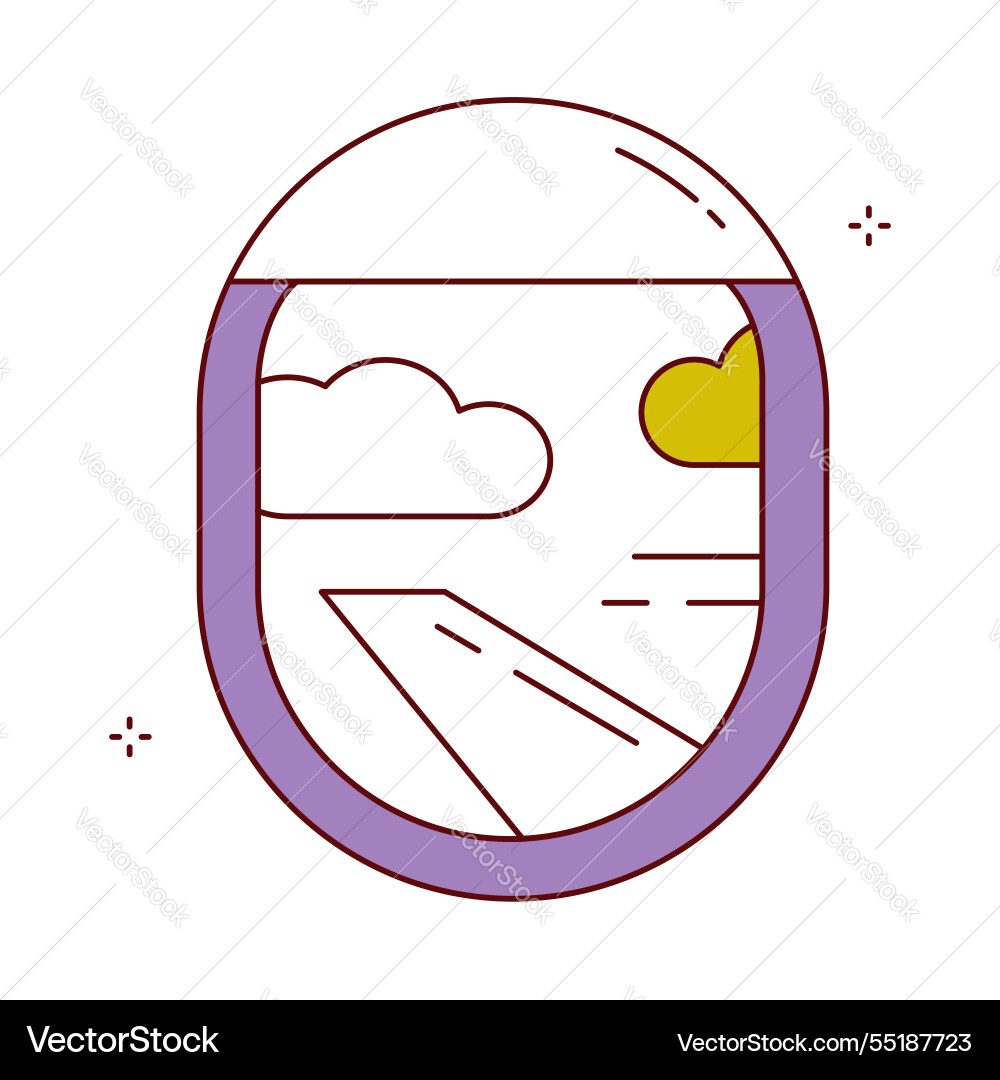 Flight window view icon design Vector Image