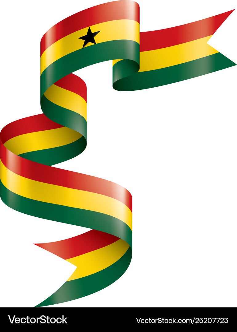 Ghana flag on a white Vector Image