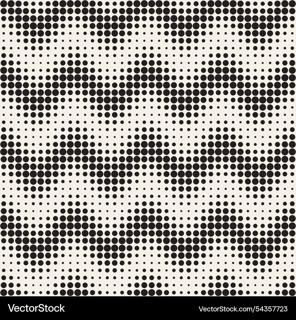 Halftone dotted geometric seamless pattern Vector Image