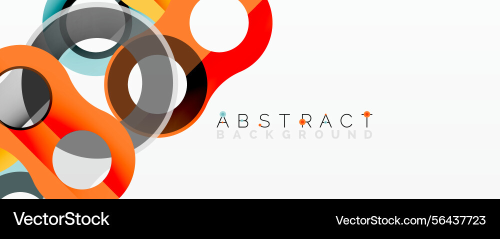 Modern abstract design features overlapping Vector Image