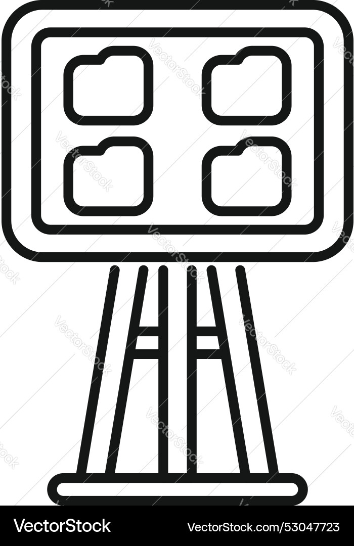 Scoreboard with four empty cells displaying Scoreboard with four empty cells displaying Vector Image