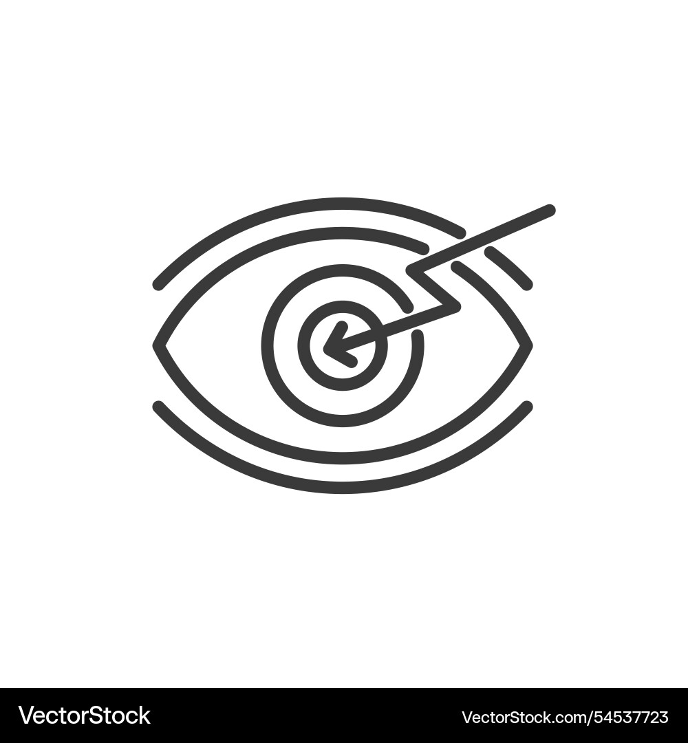 Sensitivity to light icon in line design Sensitivity to light icon in line design vector image
