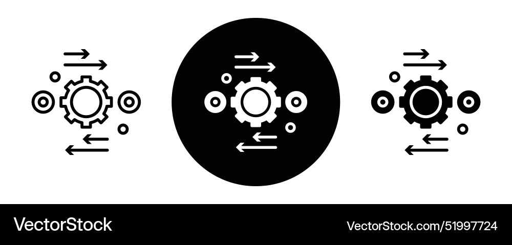 Automation and optimization outline icon Vector Image