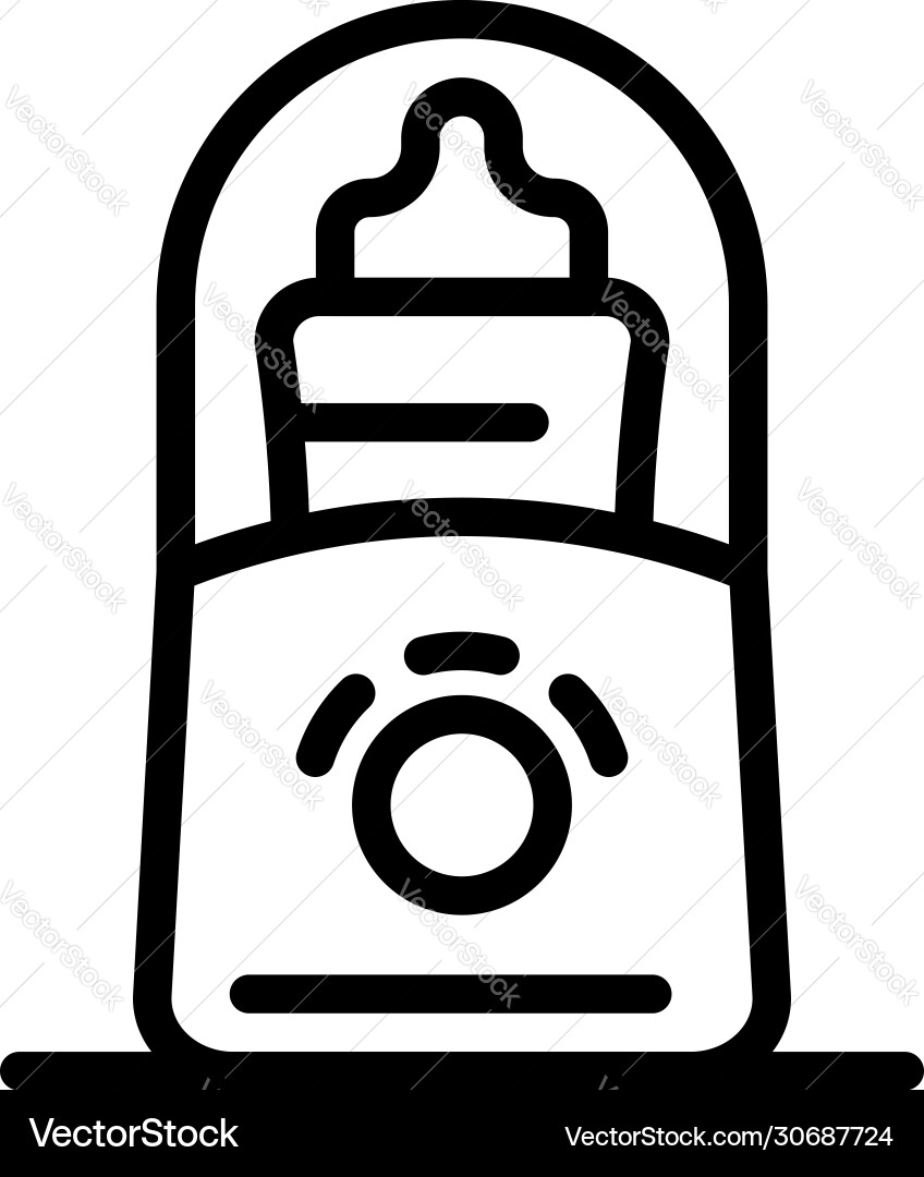 Baby bottle warmer icon outline style Baby bottle warmer icon outline style vector image