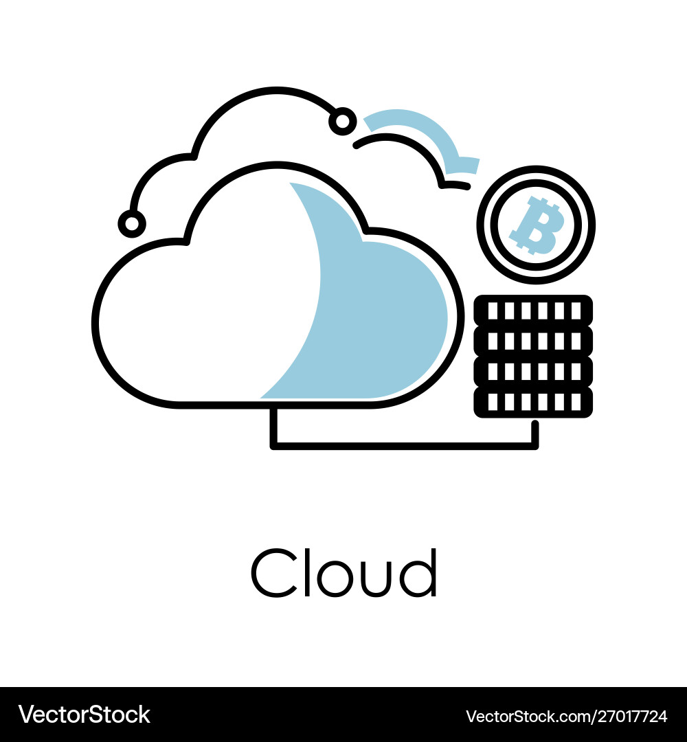 Cloud technology isolated icon bitcoin mining – Royalty-Free Vector |  VectorStock