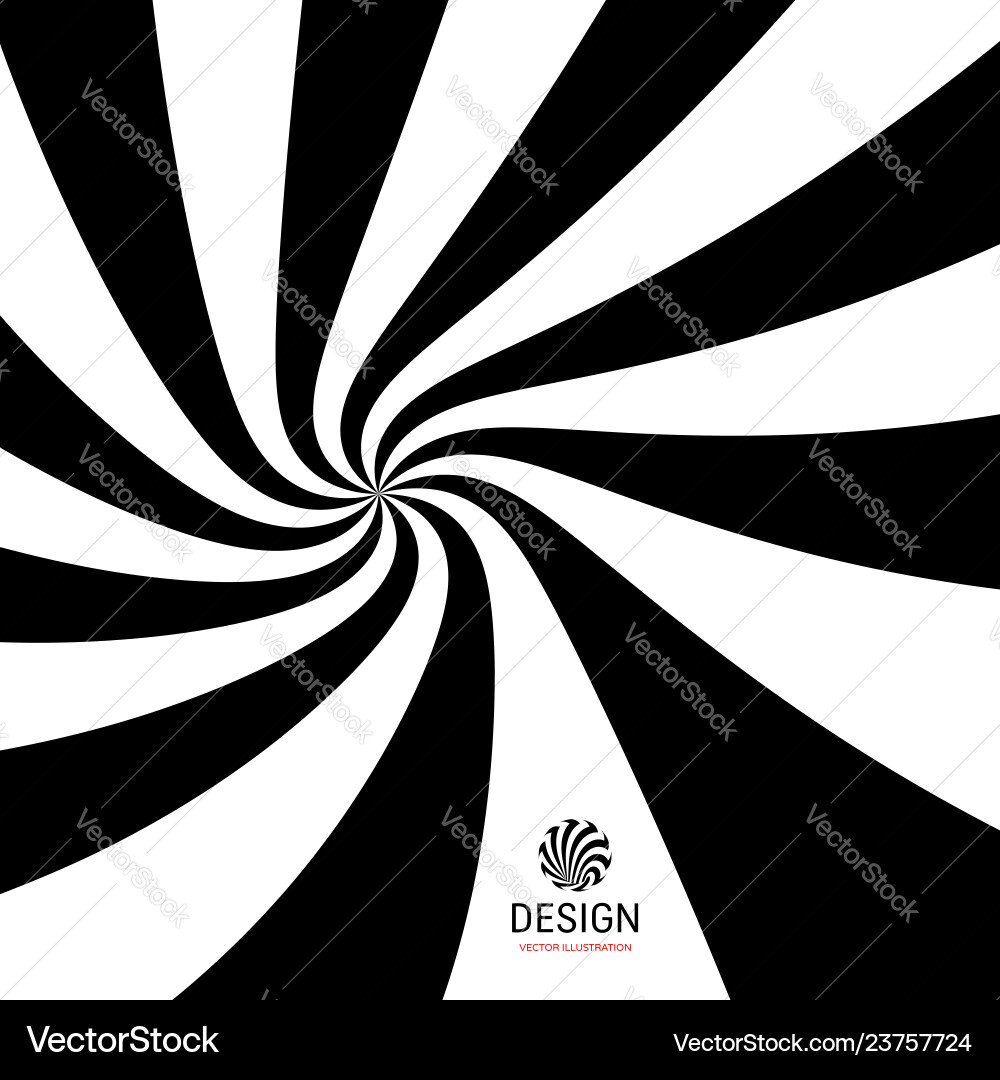 Hypnotic spiral background with optical Royalty Free Vector