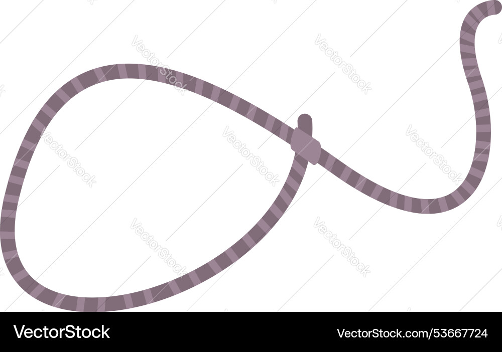 Lasso forming a loop isolated on white background Lasso forming a loop isolated on white background vector image