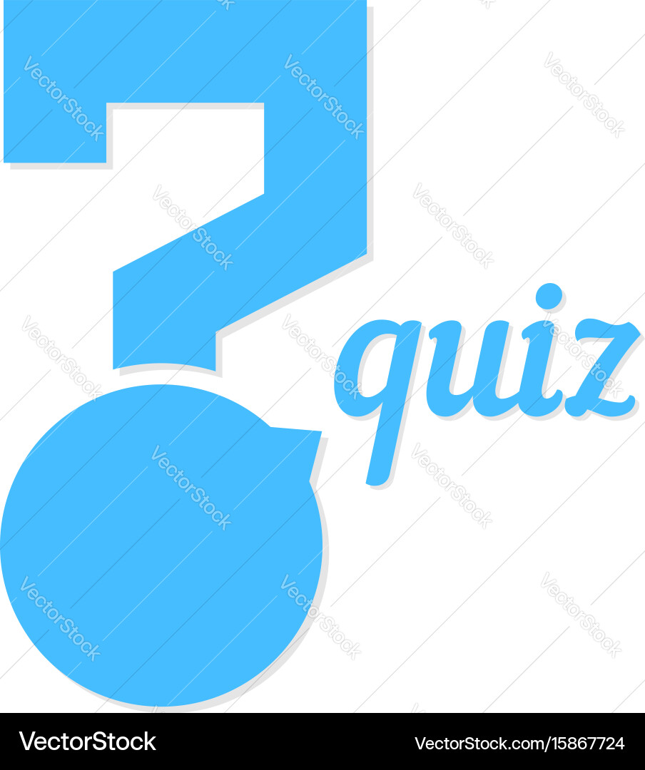 Question mark like quiz button vector image