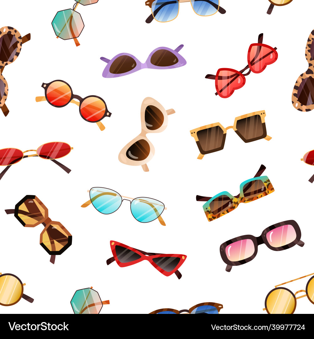 Sunglasses pattern seamless background Sunglasses pattern seamless background vector image