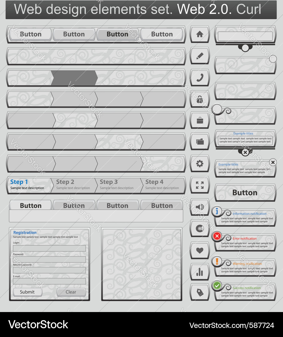 Web design elements Vector Image