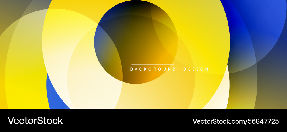 Abstract design features overlapping circles Vector Image