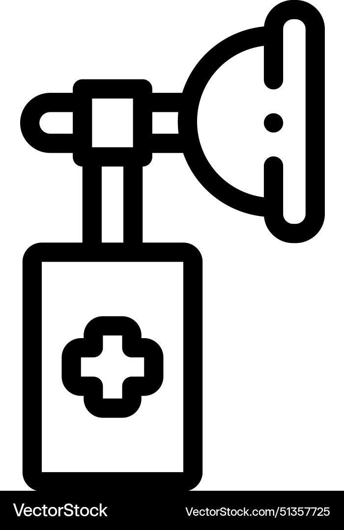 Anesthesia icon thin linear style design isolated Anesthesia icon thin linear style design isolated vector image