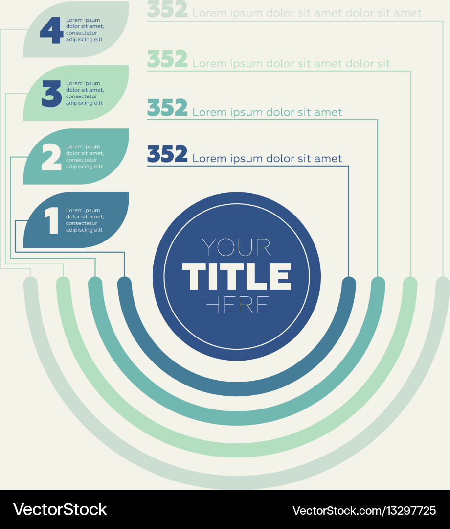 Data Analysis Steps - Circular Chart vector image