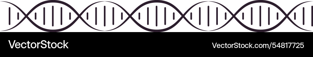 Dna structure forming a long chain repeating Vector Image
