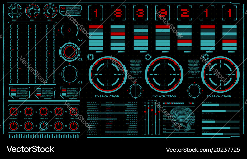Futuristic Tech Interface vector image
